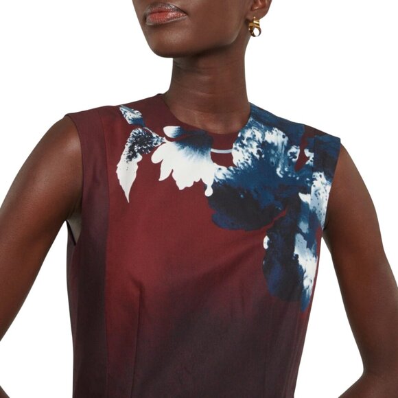 Erdem Floral cotton faille midi dress Size 4 UK, XS US NEW - Picture 4 of 11